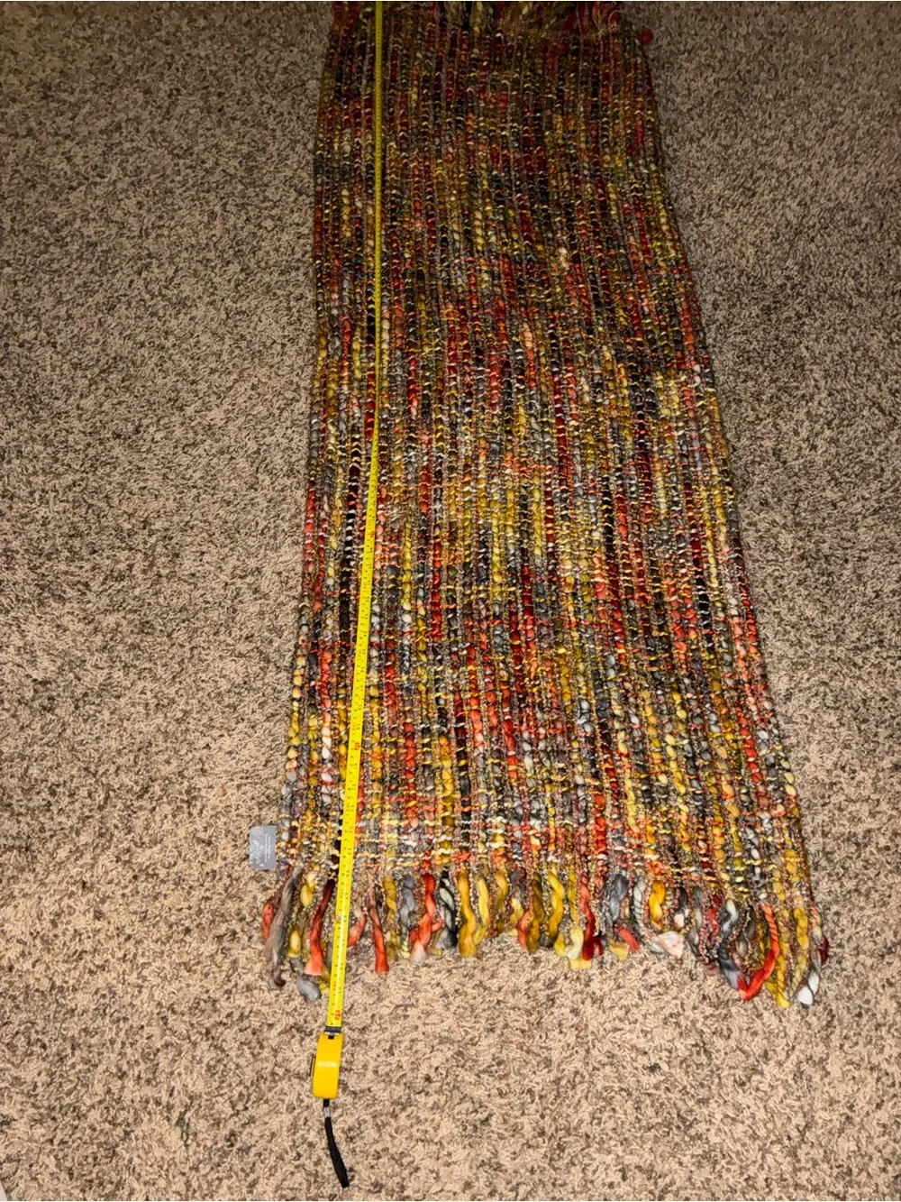NWT Wild Petals Chunky Fringed Throw Fall Colors